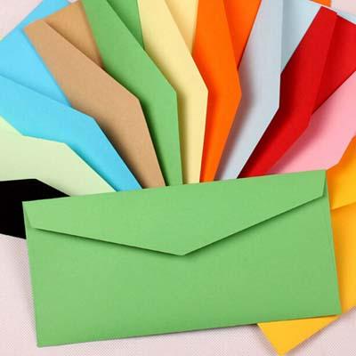 50pcs Envelopes Paper Envelopes 220*105mm Color Envelopes Cute Colorful Baby Gift Craft Envelopes for Wedding Letter Invitations