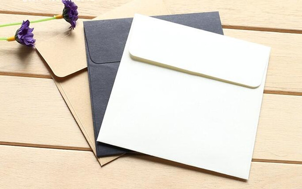 100PCS/Lot 10*10cm Kraft Mini Blank Envelopes for Membership Card / Small Greeting Card / Storage Paper Envelopes