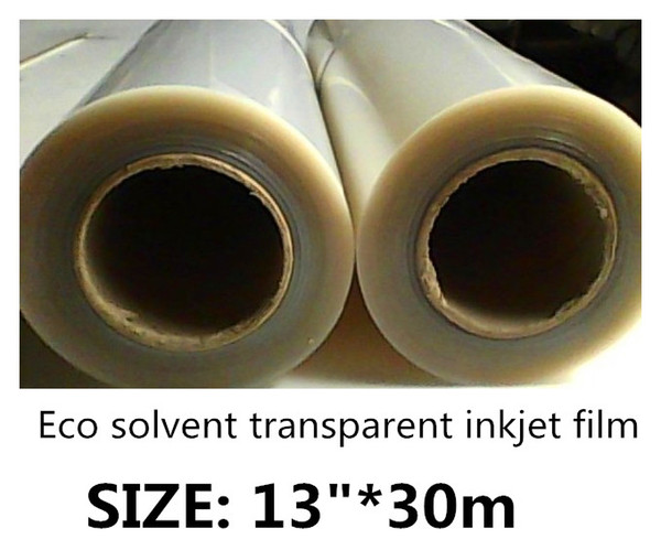 Inkjet Plate Making Film,13in*30m Eco solvent ink print WaterProof Inkjet Clear Film