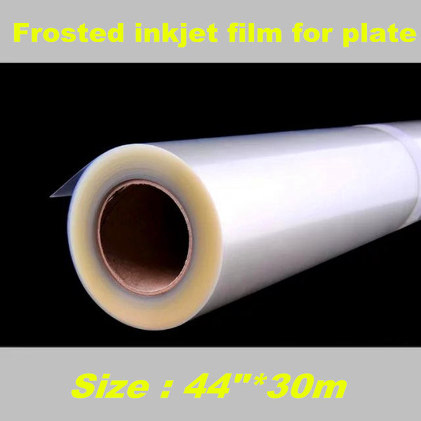 44''x30m 100micron Semi Transparent Frosted Film for Inkjet Plotter, Professional Clear Silk Screen Printing Film