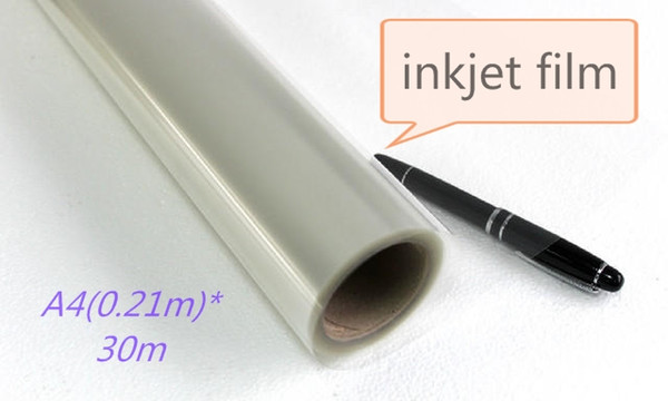 A4 size clear inkjet transparent film roll 0.21*30m