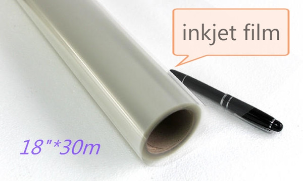 18in*30m water base inkjet printing material transparent pet film 46cm wide