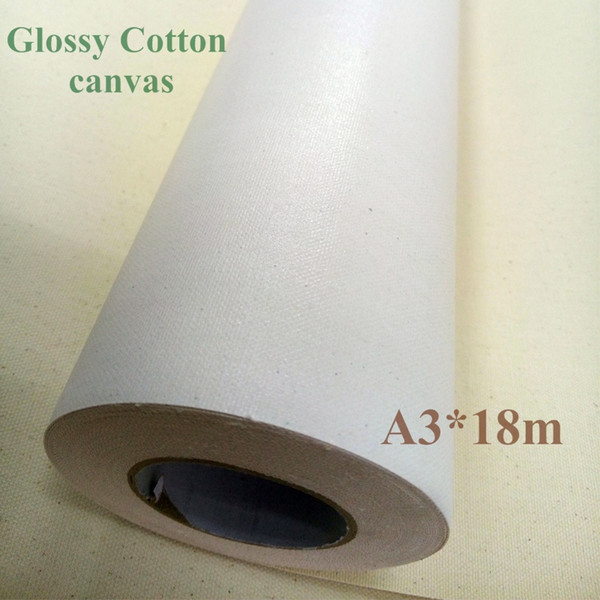 A4/A3 roll Glossy surface 100% cotton canvas roll for famous oil painting print 0.297m*18m