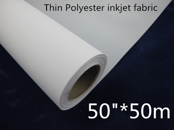 50in Inkjet printing canvas,polyester white canvas 120G