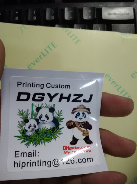 glossy laminated vinyl sticker custom