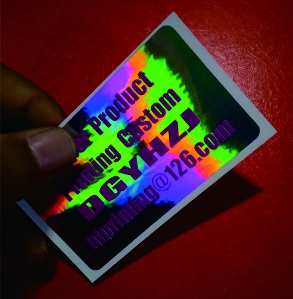 vinyl waterproof laser hologram adhesive sticker label printing custom