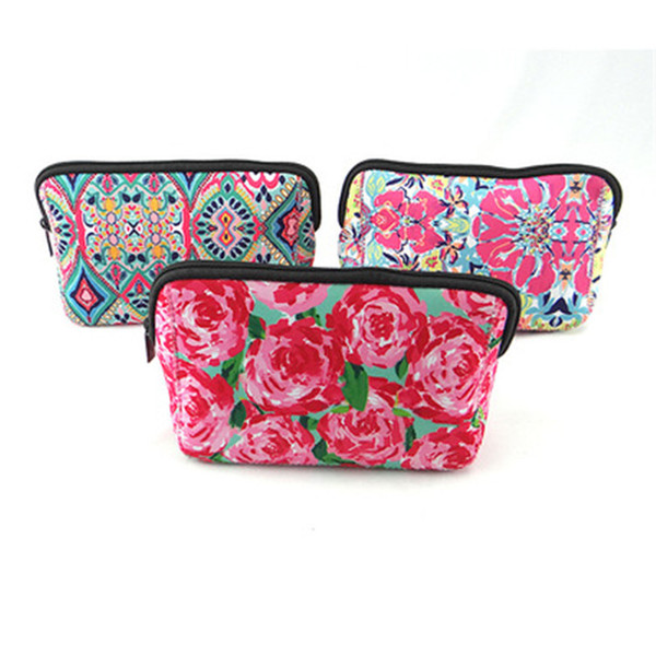 Free Shipping New Wholesale Latest Chinese Style Monogram Make Up Bag Cosmetic Pouch Lilly Pulitzer Pencil Case For Students