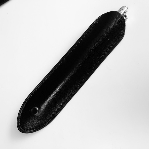 MB pen bag black leather design hold for fountain / ballpoint pen High quality Monte Brand pen case pouch