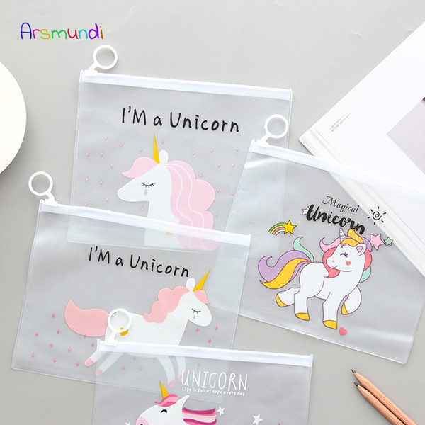 Arsmundi Unicorn Pencil Case School Office Supplies Kawaii Stationery Estuches Chancery School Cute Pencil Box Pen Bags Penalty VT0021