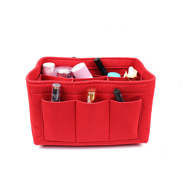 4 sizes Felt Cosmetic Wholesale Buty & Products Cosmetic Bags Cases Large Capacity Portable Cosmetic Bag Ms. Travel Large Wash Bag AC1118