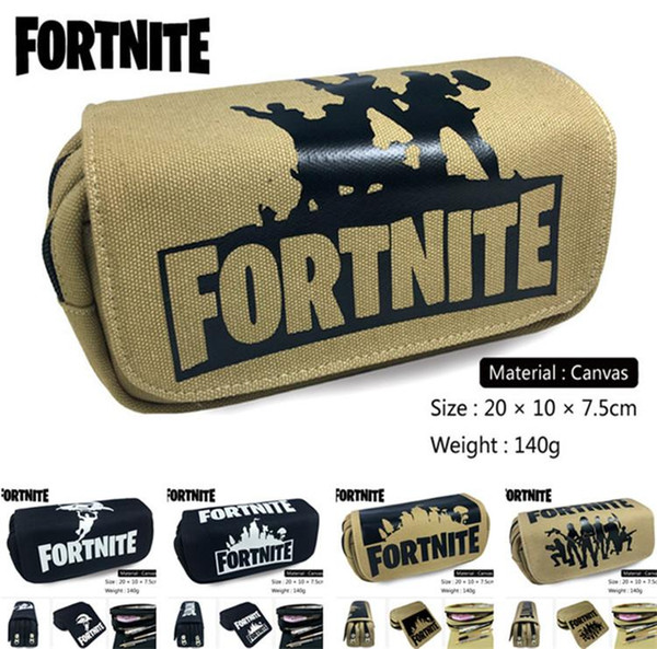 5 Styles wallet Fortnite Pencil Bag Cartoon Pencil Cases Stationery Storage Bag School Office Supply Kids Gift Purse 12pcs