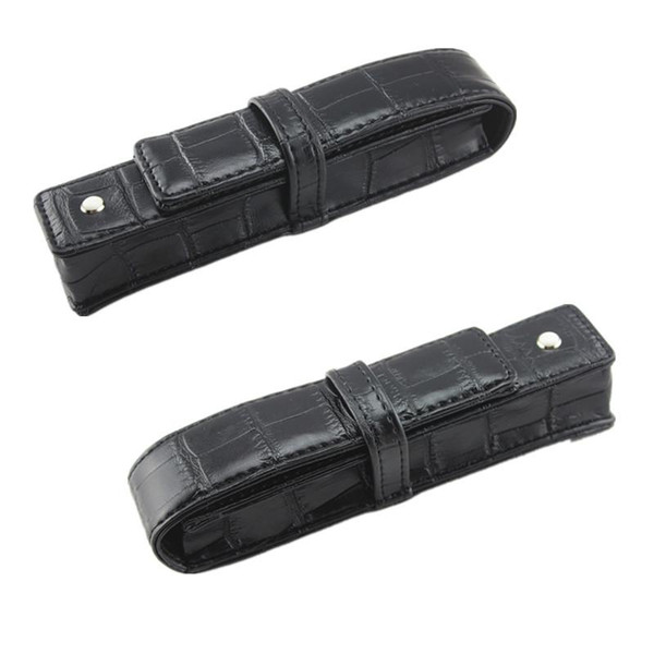 Best Promotion Black Pen Or Roller Ball Fountain Pen Leather Case for Only One Pen Storage Bag Office Business People Gift