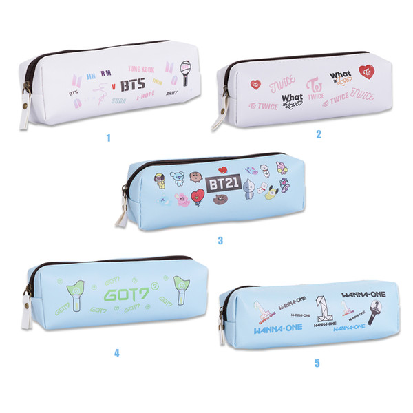 1PC BT21 K-POP Fashion BTS Pencil Case Coin Purse Storage Bangtan Boys Organizer Pen Bag Fans Gift School Supplies Stationery