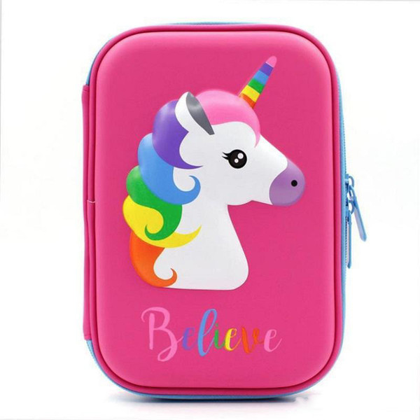 Unicorn Pencil Case Kawaii EVA Creative School Supplies Stationery Big Pencil Pouch Large Novelty Pencil Box