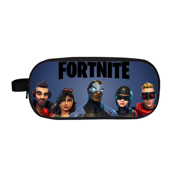 18 Styles Fortnite Pencil Bag Cartoon Pencil Cases Stationery Storage Bag School Office Outdoor Bags Kids Gift Purse