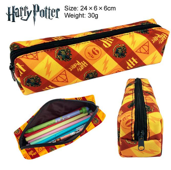 2 Styles Harry Potter Cartoon Double Zipper Pencil Bag Kids School Pencil Box Birthday Gift Kids Coin Purse Party Favor CCA10269 50pcs