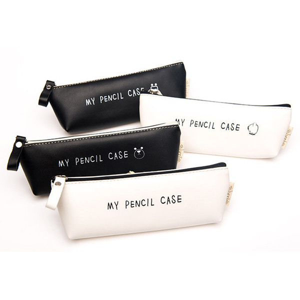 Novlety My Pencil Case Pu Leather Pencil Case Stationery Storage Organizer Bag School Office Supply Gift Stationery