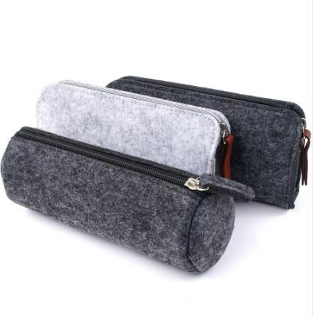 Felt pencil bag fabric pencil case box School Office Supplies Stationery Pouch Purse Storage Cute Makeup Bags Pencil Box