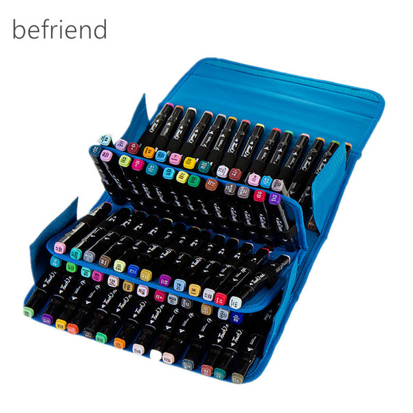 Stationery art markers pen bags painting box mark pen bag pouch sketch tools storage bag organizer 80 hole pencil case large