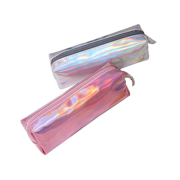 Student Pen Pencil Bag Pencil Case School Office Stationery Laser Flexible Pencil Bag For Students Storage Cosmetic Bag