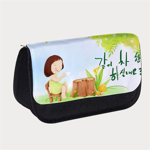 blank canvas pencil bags for sublimation thermal transfer printing DIY personalized customized blank Stationery bag wholesales two colours