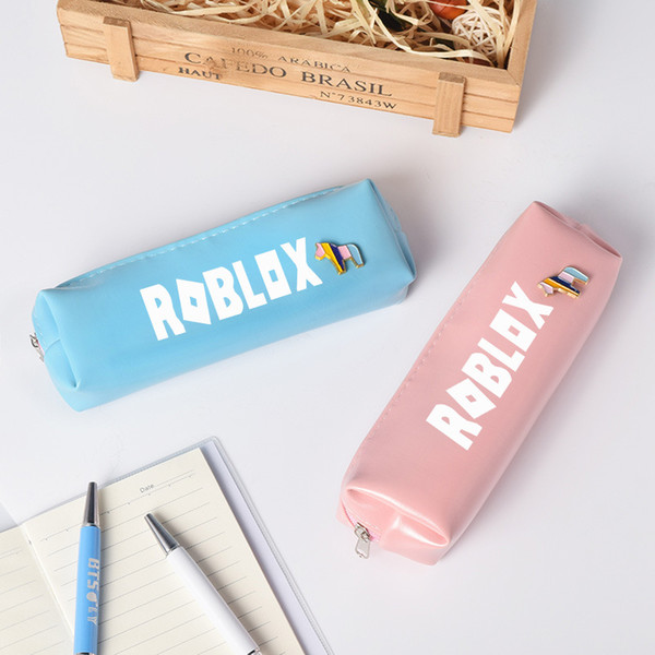 Roblox Pencil Case Game Around Candy Color PU Pencil Case Student Men and Women Cute Stationery Bag