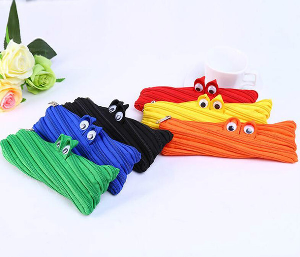 Wholesale creative school pencil bag student pencil case made of a zipper canvas pen bag nice prizes souvenir DHL