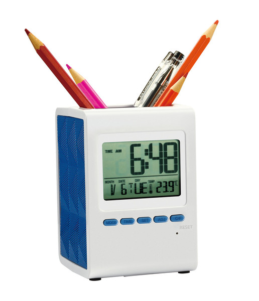 New electronic gift pen cartridges for permanent calendar creative multi-function with alarm clock iron net pen holder