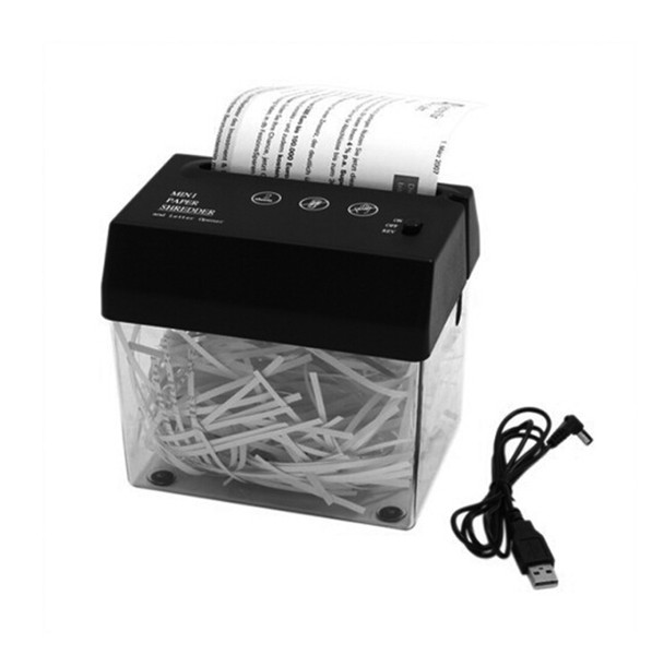 Free shipping wholesales 2019 Supply small electric shredder USB shredder Desktop A6 size office household shredder