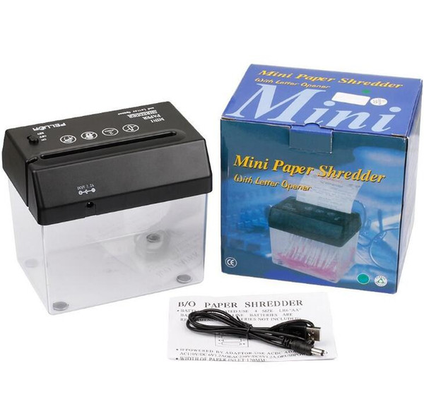 Free Shipping Mini Multi-functional USB and 4*AAA battery Two Power Paper Shredder (Without Battery While Shipping)