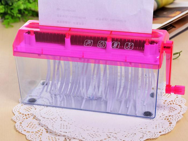 Free shipping mini home office shredding manually cranked a4 paper shredder shredder mini derivative strip