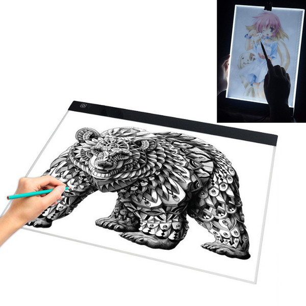 A2 A3 A4 Portable LED Artcraft Tracing Light Pad USB Cable For Artists, Drawing, Sketching, Animation