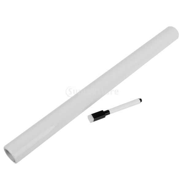 Wholesale-New Arrivals 2015 17.7 x 78.7Inch Whiteboard White Board Wall Sticker with 1pcs Free Pen Free Shipping