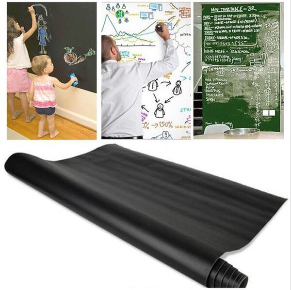 45x200cm Removable Blackboard Stickers Chalkboard Wall Sticker Chalk Board Wall Paper Art Mural Decals Chalk Board Paper Lable KKA1829