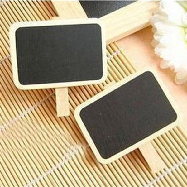 Mini Cute Kawaii Wooden Blackboard Chalkboards Clips Holder for Paper Decoration Photo Student free shipping