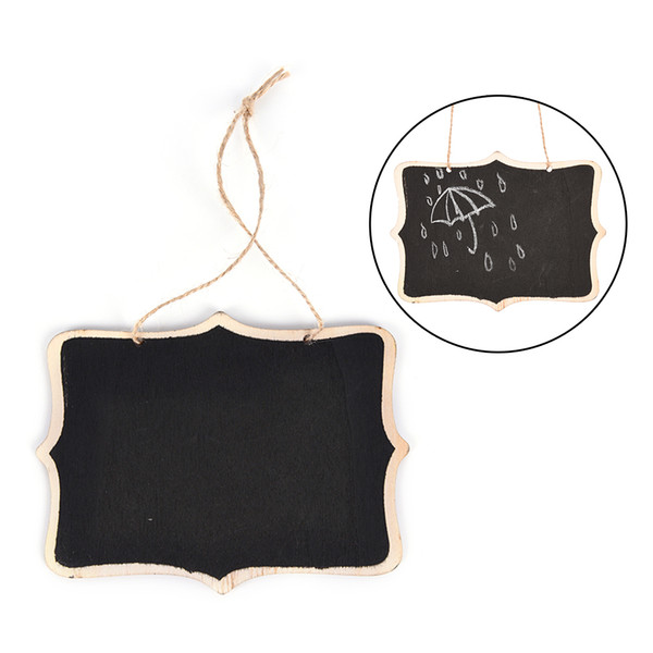 Wall-mount Wooden Black Board With Rope/Wood Blackboard Memo/Message Board