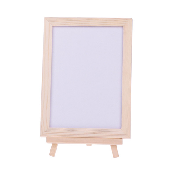 Desktop White Board Wood Frame Message Board Double Sided Whiteboard Easel White Memo School Supply