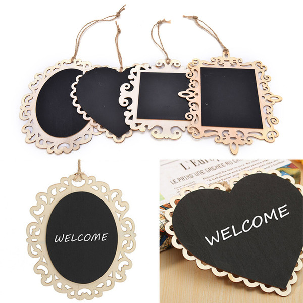 1PC Mini Vintage Blackboard halkboard Wooden Message Sign With Hang String Wedding Party Decorations Message