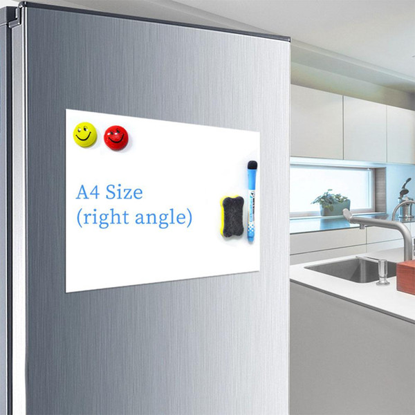 Adeeing A4 Students Drawing White Strong Magnetic Panel Cooler Refrigerator Magnet Notepad 297*210*0.35mm r20