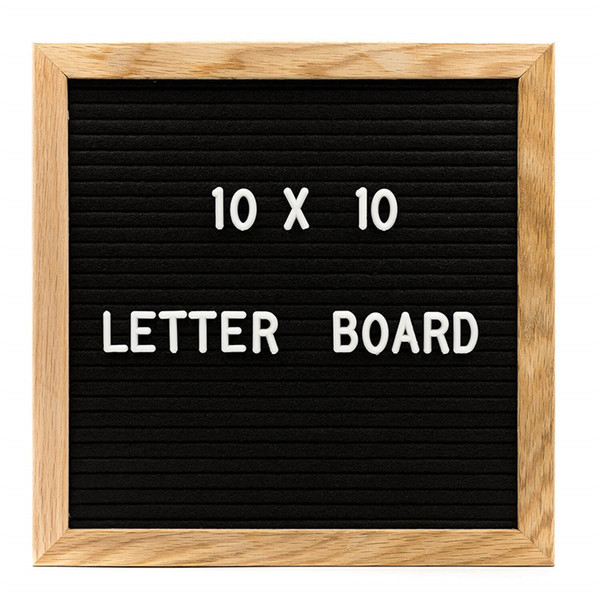 Black Felt Letter Board 10x10 inch including 340 white letters Craft Knife and Pouch for Home Office Business Events and Social Media hot