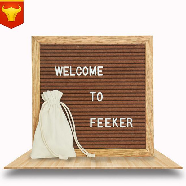 Multicolor Black Felt Letter Board 10x10inch Oak Wood With 360 Characters Free Craft Knife and Pouch for Home Office Business Events Best