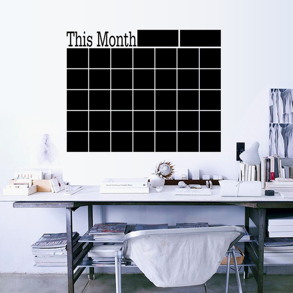 DHL & SF_express This Month blackboard Stickers PVC WALL STICKER Monthly Plan Calendar Chalkboard wall Writing Boards for office (7)