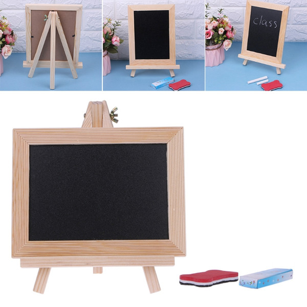 Wood Frame Desktop White Dry Erase Whiteboard Children Kids Toy Chalk Wipe Board 20.5cmx15.5cm