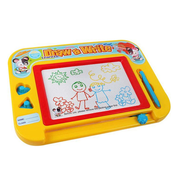 Magnetic Drawing Board for Kids & Toddlers with Stamps - Erasable Colorful Doodle Sketch Board & Pen, Preschool Learning and E