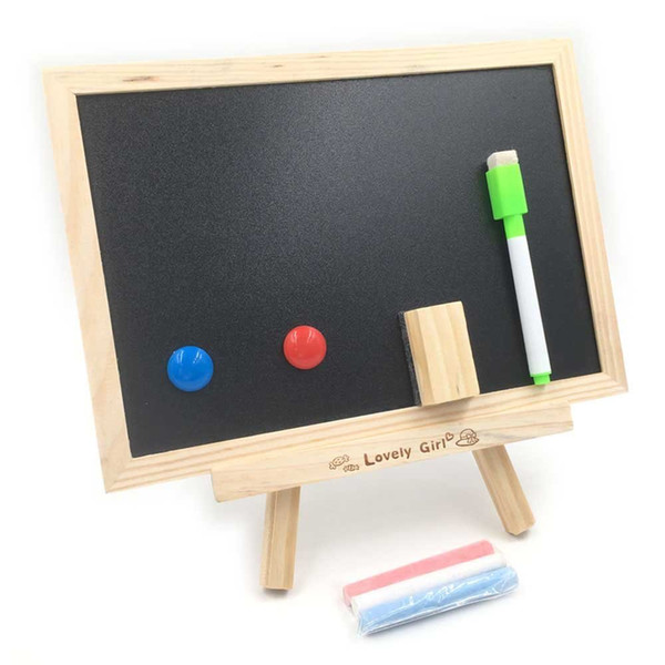 double-sided small blackboard whiteboard message board hanging drawing board Mini Desktop Easels For Kids-SCLL