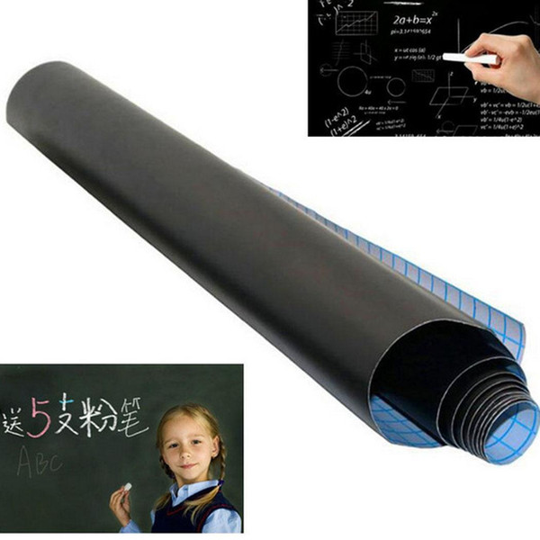 PVC Black Adhesive Chalkboard Stickers Removable Square Graffiti Casual Wall Above 3 Years Writing Board