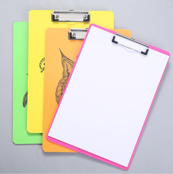 lovely fluorescence color clipboards A4 wooden butterfly writing drawing pads boards clip folder boards stationery school office supplies