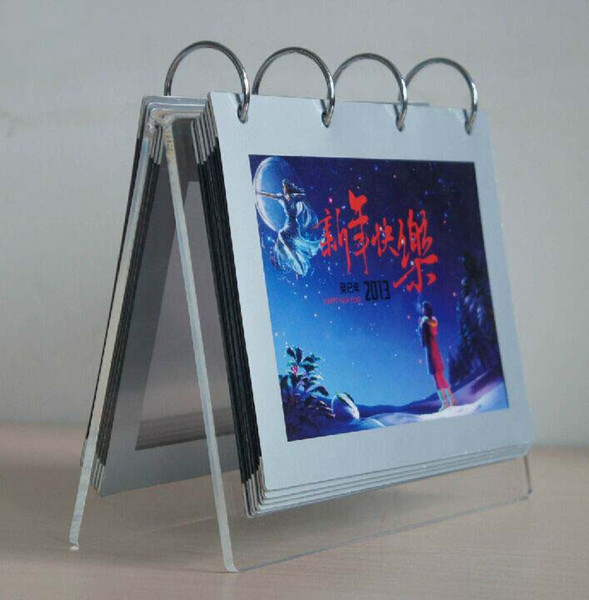 New 7 inch Desktop Perspex Calendar Display Rack Acrylic Calendar Stand For Photos, Menu, or Calendar Page