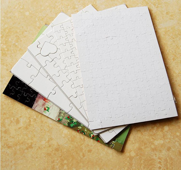 Cheapest!!! A4 Sublimation Blank Puzzle 120pcs DIY Craft Heat Press Transfer Crafts Jigsaw Puzzle white in stock SN1176