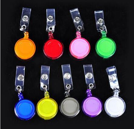 Retractable Ski Pass ID Card Badge Holder Key Chain Ring Reels Keyring With Clip free shipping